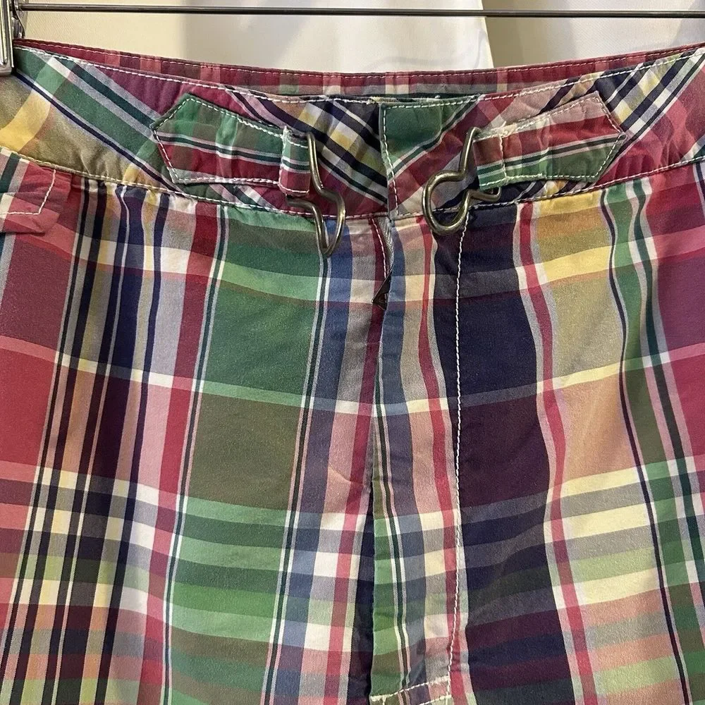 Polo Ralph‎ Lauren Plaid Board Shorts Trunks Loop Closure Size 36